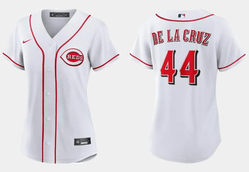 Women's White Cincinnati Reds #44 Elly De La Cruz Stitched Baseball Jersey(Run Small)